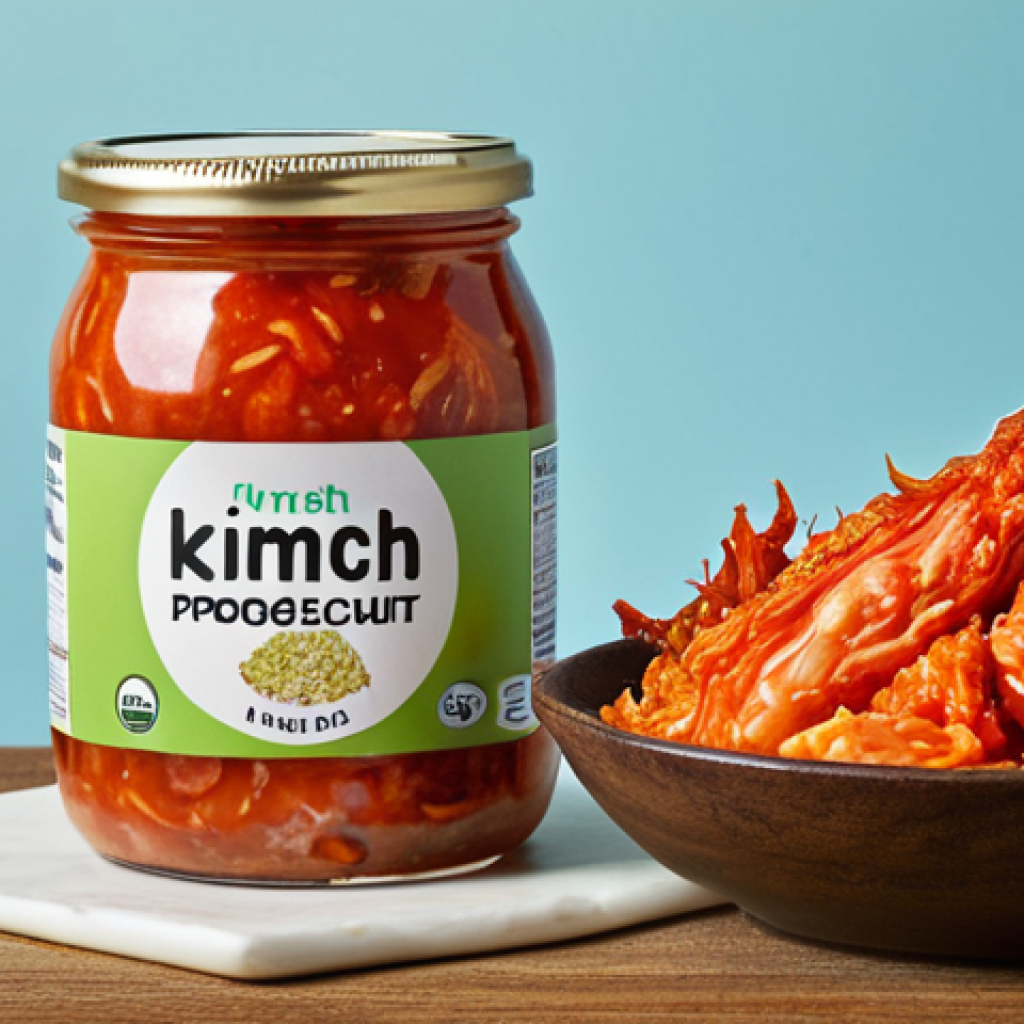 Kimchi and Yogurt**

Prompt: "A vibrant still life featuring a jar of kimchi with visible probiotics and a cup of creamy yogurt, emphasizing gut health and immunity benefits. Focus on the rich colors and textures."

**